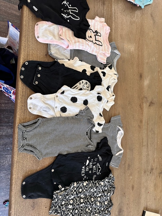 Carter's Other - Carter's Baby One-Piece Bodysuit Lot in Black, White, Pink